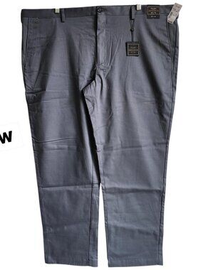 46x30 Gray Chinos Khakis Pants Jos A Bank Cotton Reserve New Flat Front Tailored